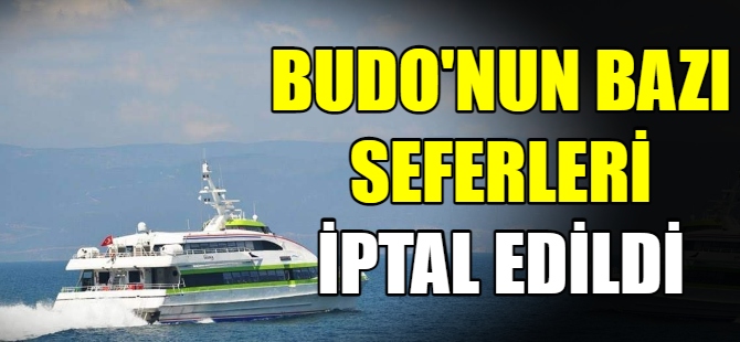 BUDO'nun bazı seferleri iptal edildi