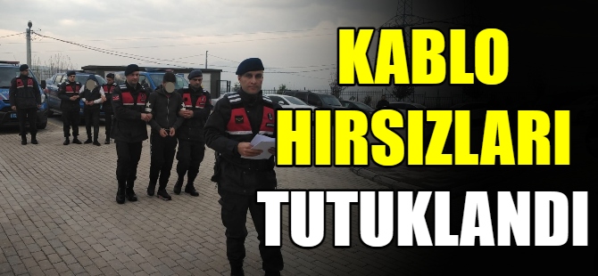 Kablo hırsızları tutuklandı