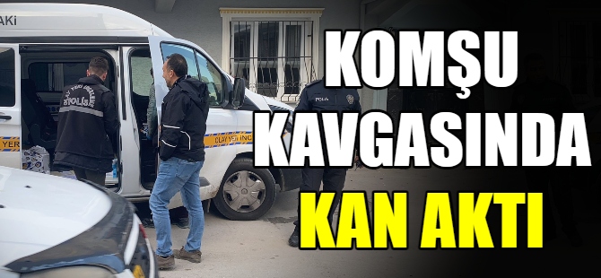 Komşu kavgasında kan aktı