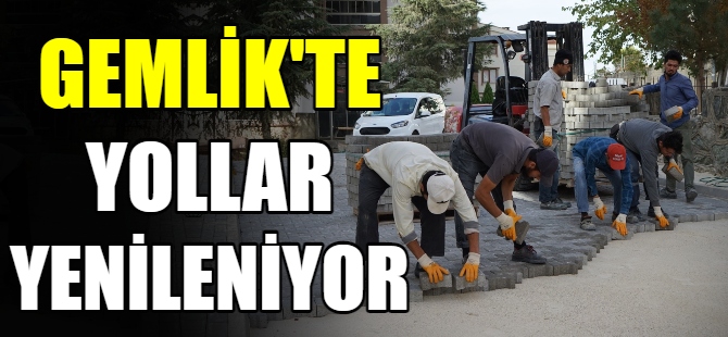 Gemlik'te yollar yenileniyor