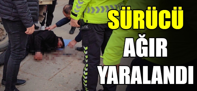 Kazada sürücü ağır yaralandı