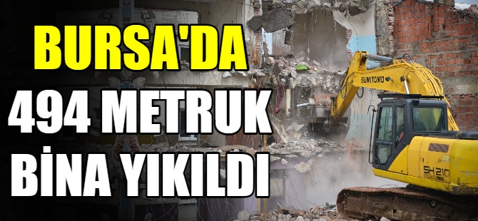 Bursa'da 494 metruk bina yıkıldı