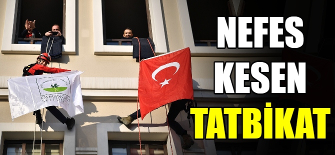 Deprem tatbikatı gerçeğini aratmadı