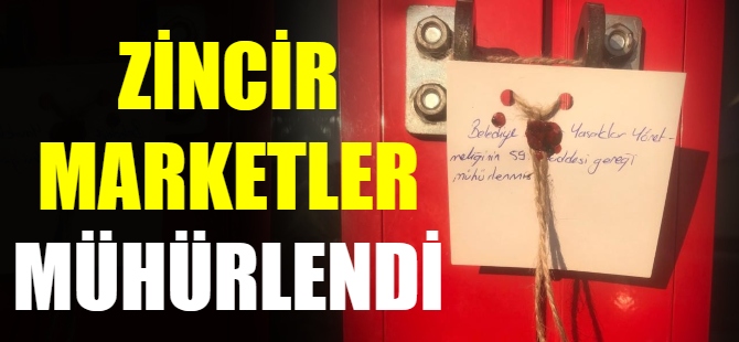 İnegöl’de 9 market mühürlendi