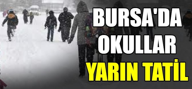 Bursa'da okullar tatil...