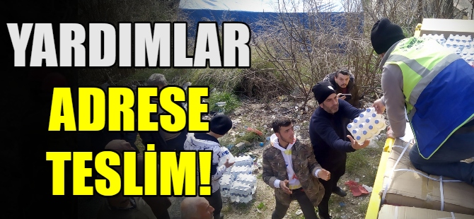 Yardımlar adrese teslim