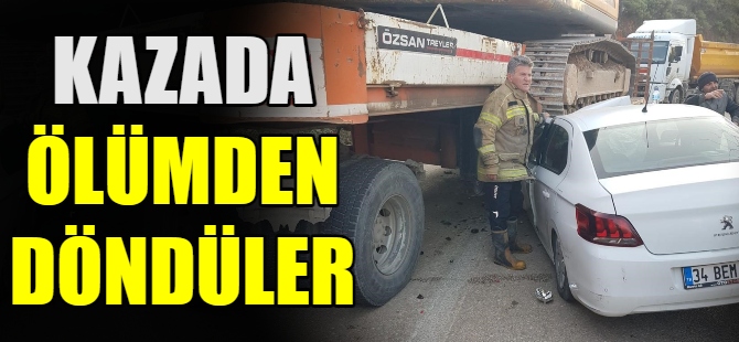 Kazada ölümden döndüler