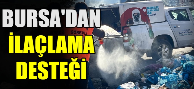 Afet bölgesine ilaçlama desteği