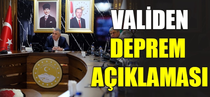 Validen deprem açıklaması