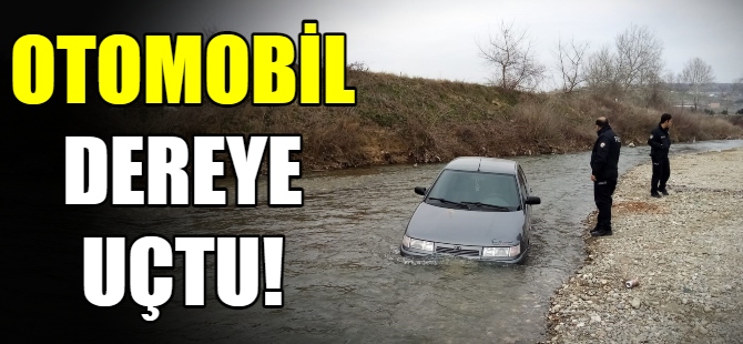 Otomobil dereye uçtu