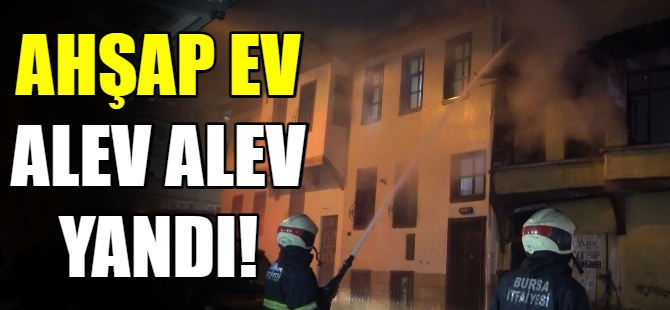 Ahşap ev alevlere teslim oldu