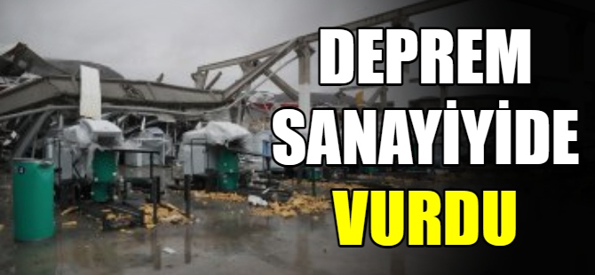 Deprem sanayiyide vurdu