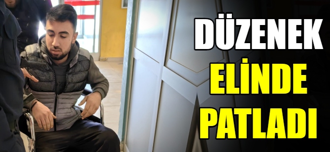 Yolda bulduğu düzenek patladı