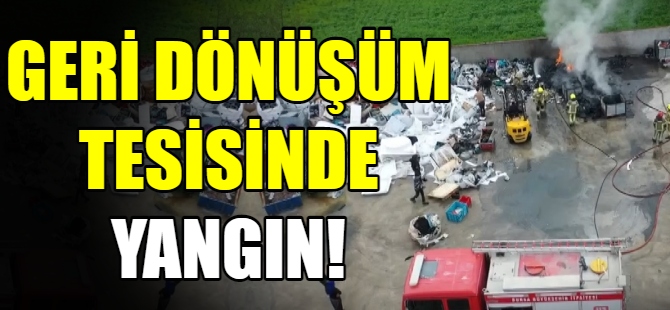 Geri dönüşüm tesisinde yangın