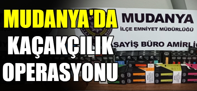 Mudanya'da kaçakçılık operasyonu