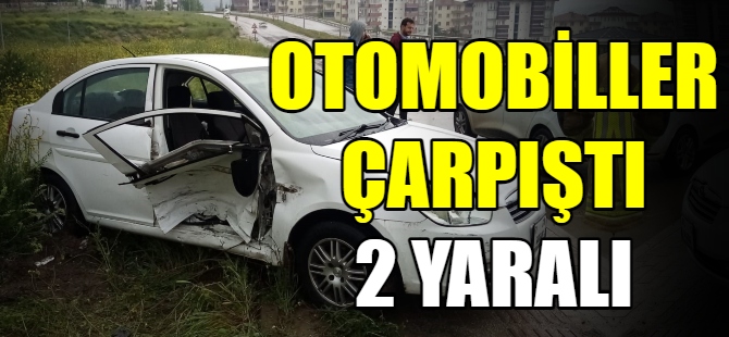 Otomobiller çarpıştı: 2 yaralı