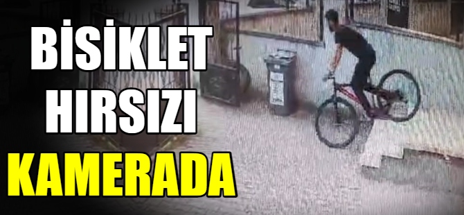 Bisiklet hırsızı kamerada