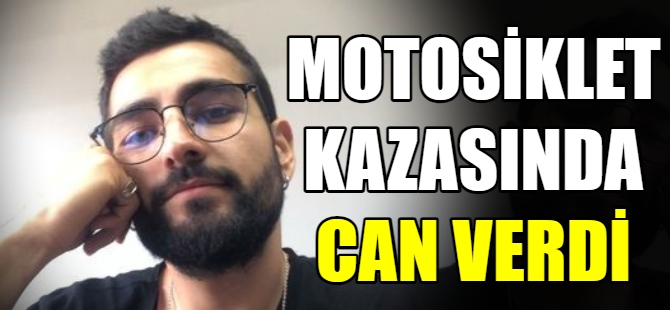 Motosiklet ağaca çarptı