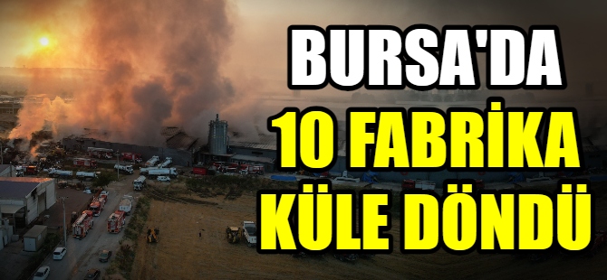 Bursa'da 10 fabrika küle döndü