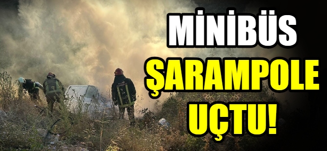 Minibüs şarampole uçtu