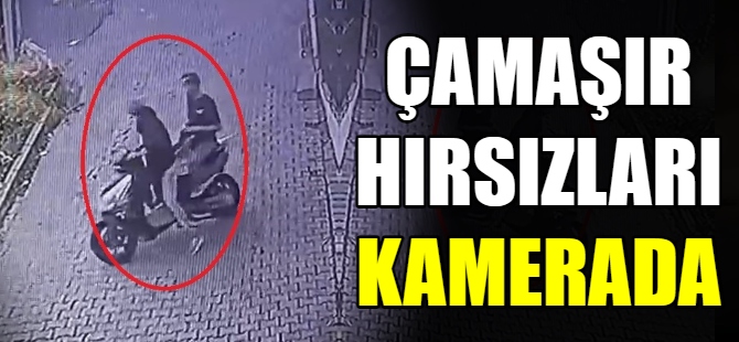 Çamaşır hırsızları kamerada