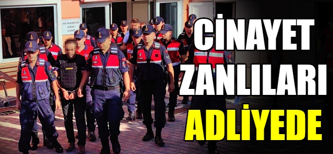 Cinayet zanlıları adliyede