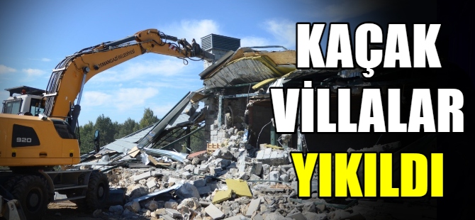 Uludağ'daki kaçak villalar yıkıldı