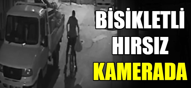 Bisikletli hırsız kamerada