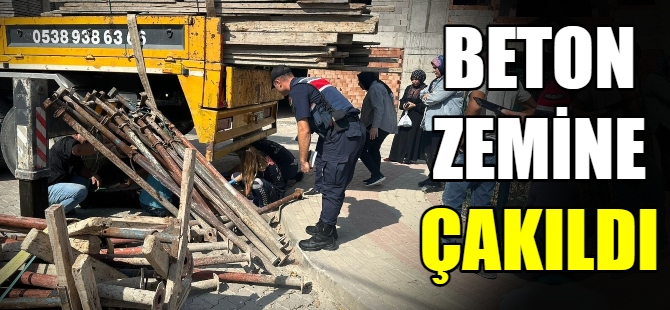 Beton zemine düşen işçi ağır yaralandı