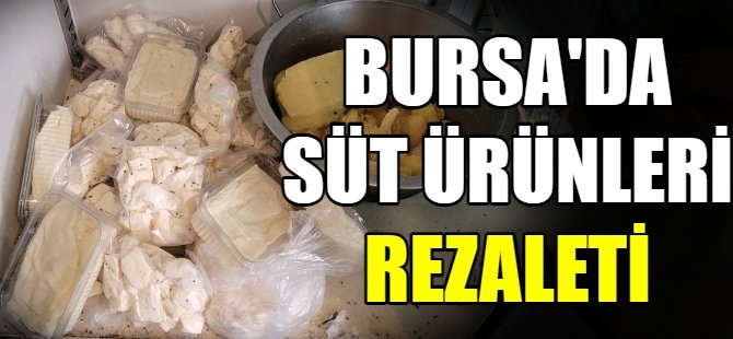 Bursa'da süt ürünleri rezaleti