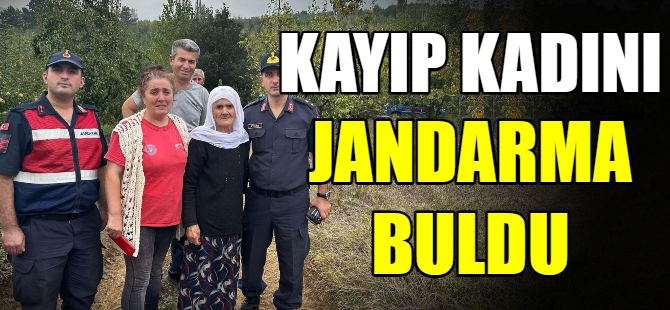 Yaşlı kadını Jandarma buldu