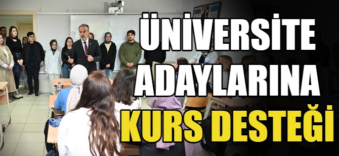 Üniversite adaylarına ücretsiz kurs desteği