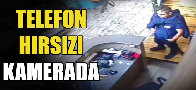 Telefon hırsızı kamerada