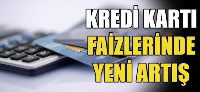 Kredi kartı faizlerinde yeni artış