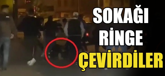 Sokağı boks ringine çevirdiler