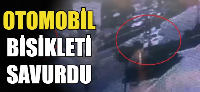 Otomobil bisikleti savurdu