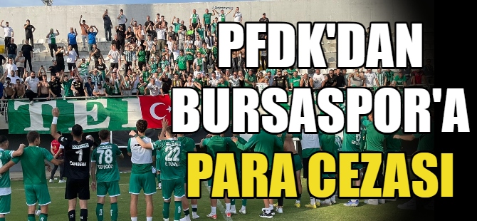 PFDK’dan Bursaspor’a para cezası