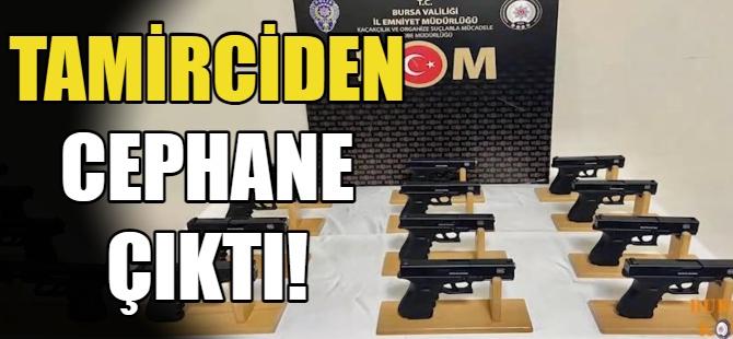 Oto tamircisinden cephane çıktı