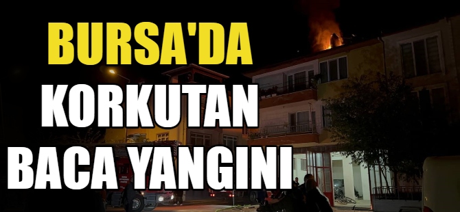 Bursa’da korkutan baca yangını