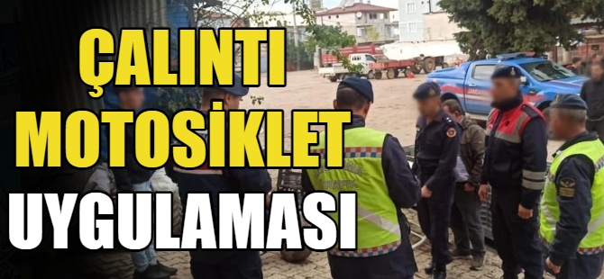 İznik'te çalıntı motosiklet uygulaması