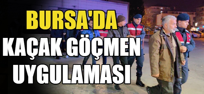 Bursa'da kaçak göçmen uygulaması