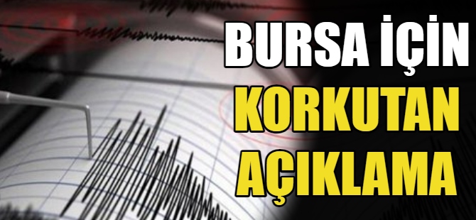 Bursa için korkutan açıklama