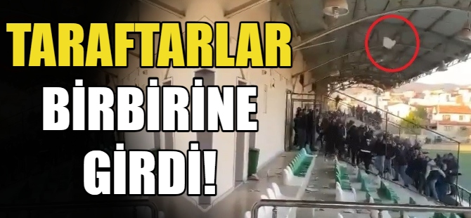 Taraftarlar birbirine girdi