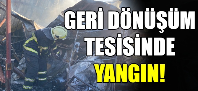 Geri dönüşüm tesisinde yangın