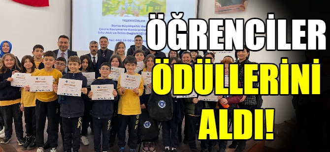 Öğrencilerin ödül heyecanı