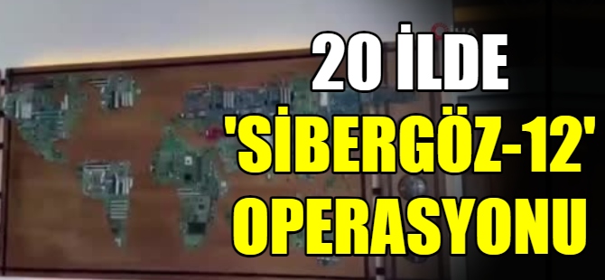 20 İlde 'Sibergöz-12' operasyonu