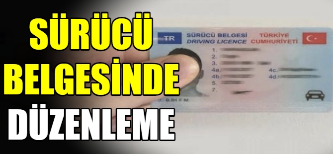 Sürücü belgesine yeni düzenleme