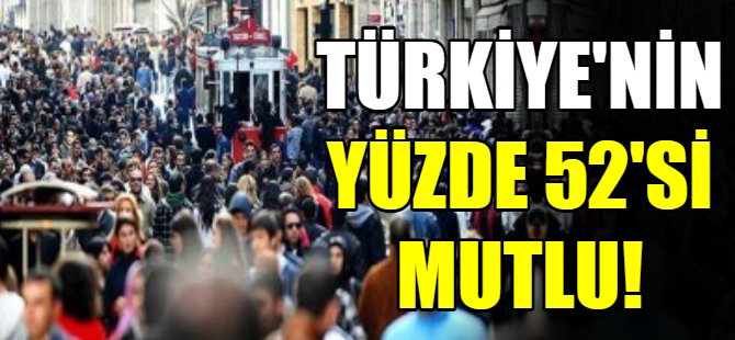 Türkiye'nin yüzde 52,7'si mutlu