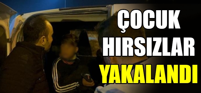 3 çocuk çaldıkları otomobille yakalandılar