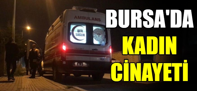 Bursa'da kadın cinayeti